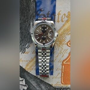 Men’s Luxury Style Automatic Stainless Steel Watch Gray Dial 41mm